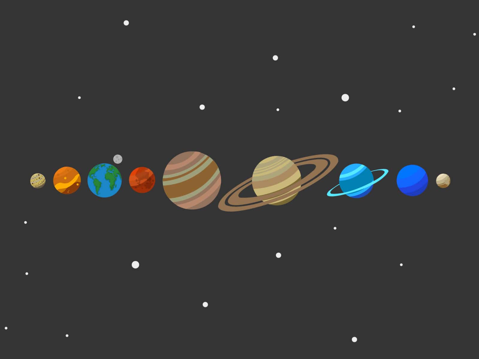 Ilustração de sistema solar
