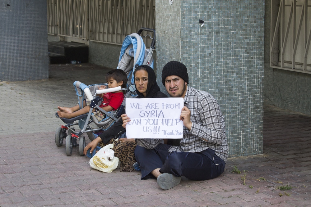 Refugiados na rua