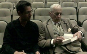 Interação com o mestre do jornalismo literário, Gay Talese [maio de 2012]. Acervo pessoal.