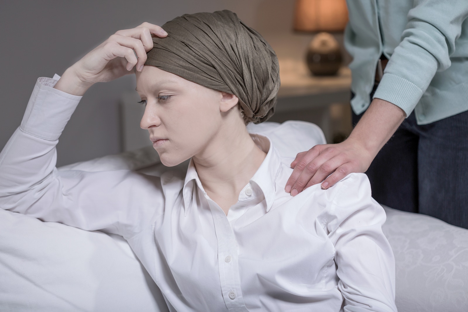 Elegant Woman Having Breast Cancer