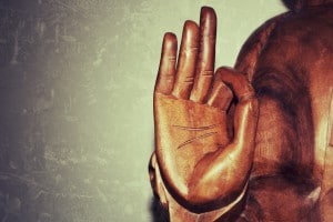 Hands of Buddha statue
