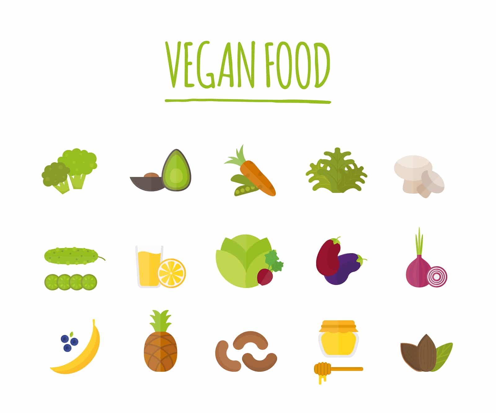 Vegan food vector illustration. Vegan food isolated on white background. Vegan food vector icon illustration. Vegan food isolated vector. Vegan food silhouette
