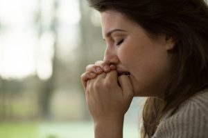 Young women with a nervous breakdown, horizontal view