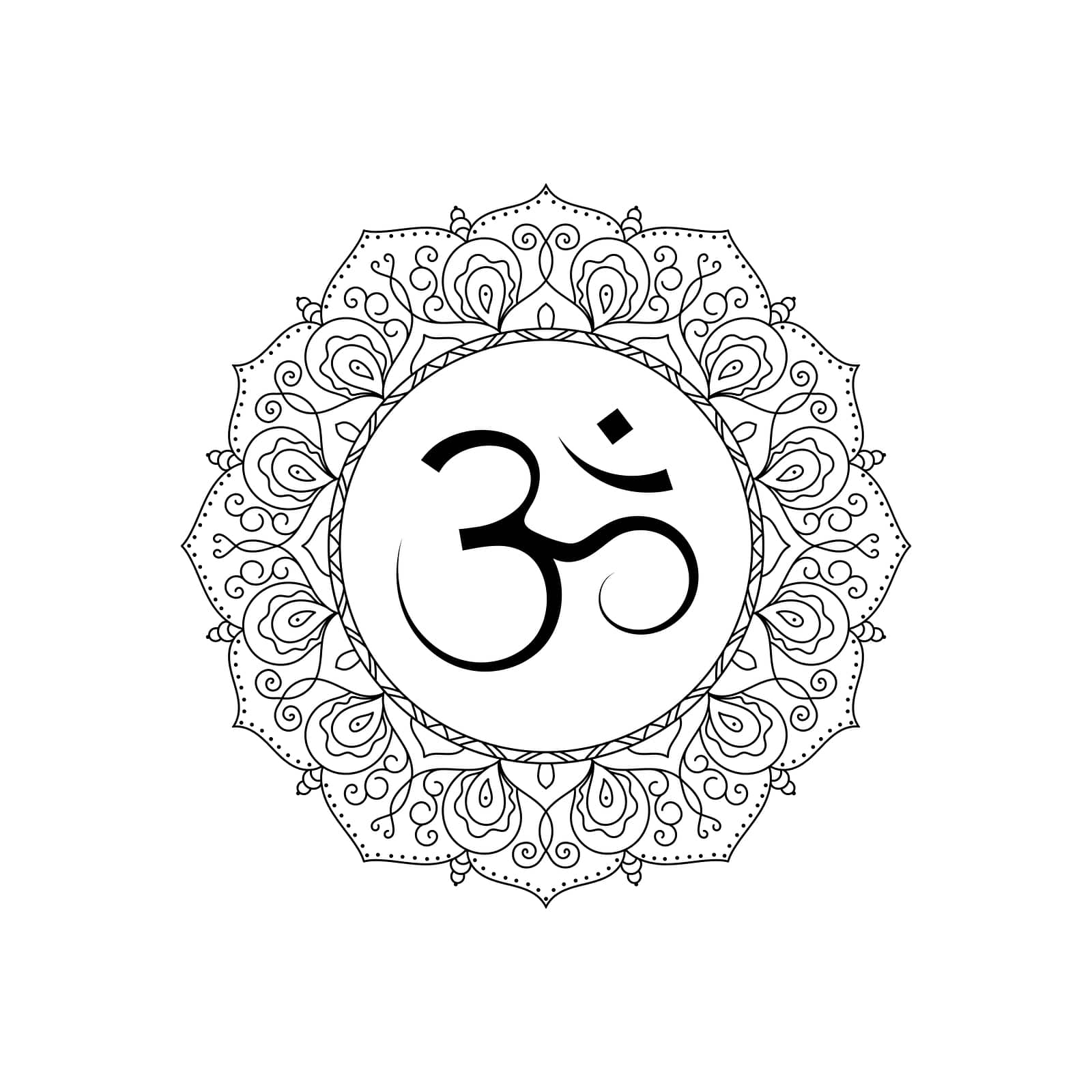 Om Symbol In Vector