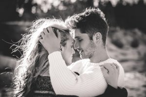 couple in love on the beach