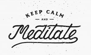 Keep Calm and Meditate. Motivational and Inspirational Illustrat