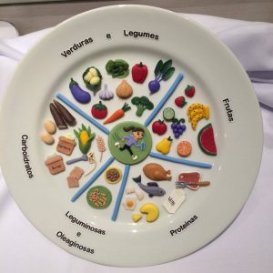 Prato Saudável material desenvolvido pela Técnica em Nutrição e Dietética Aline Kaori (aluna da Profa. Vilani Figuiredo Dias)