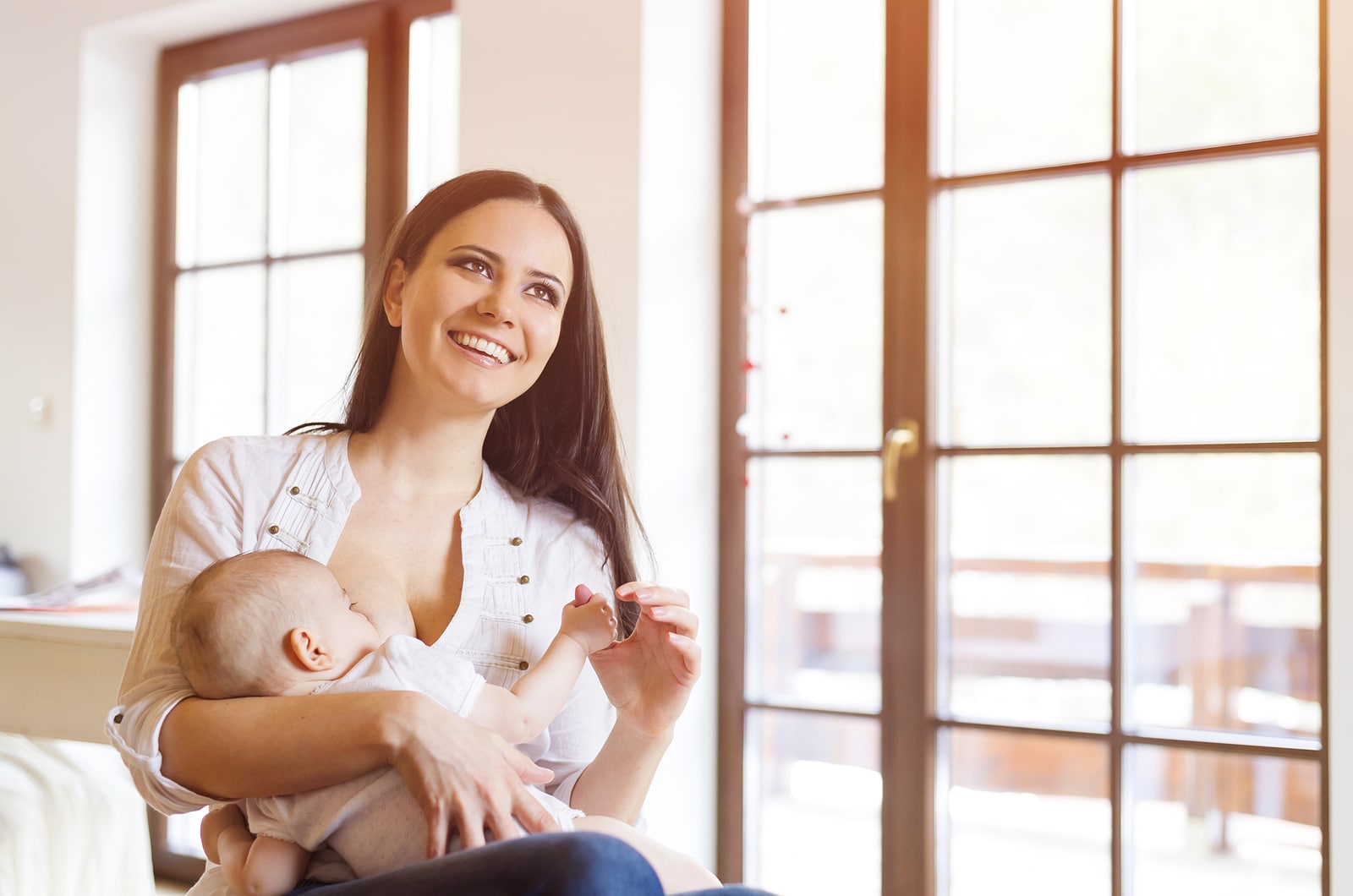 Mother breastfeeding her baby