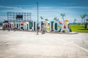 Sign Letters Olympic City In Front Of The Museu Do Amanh