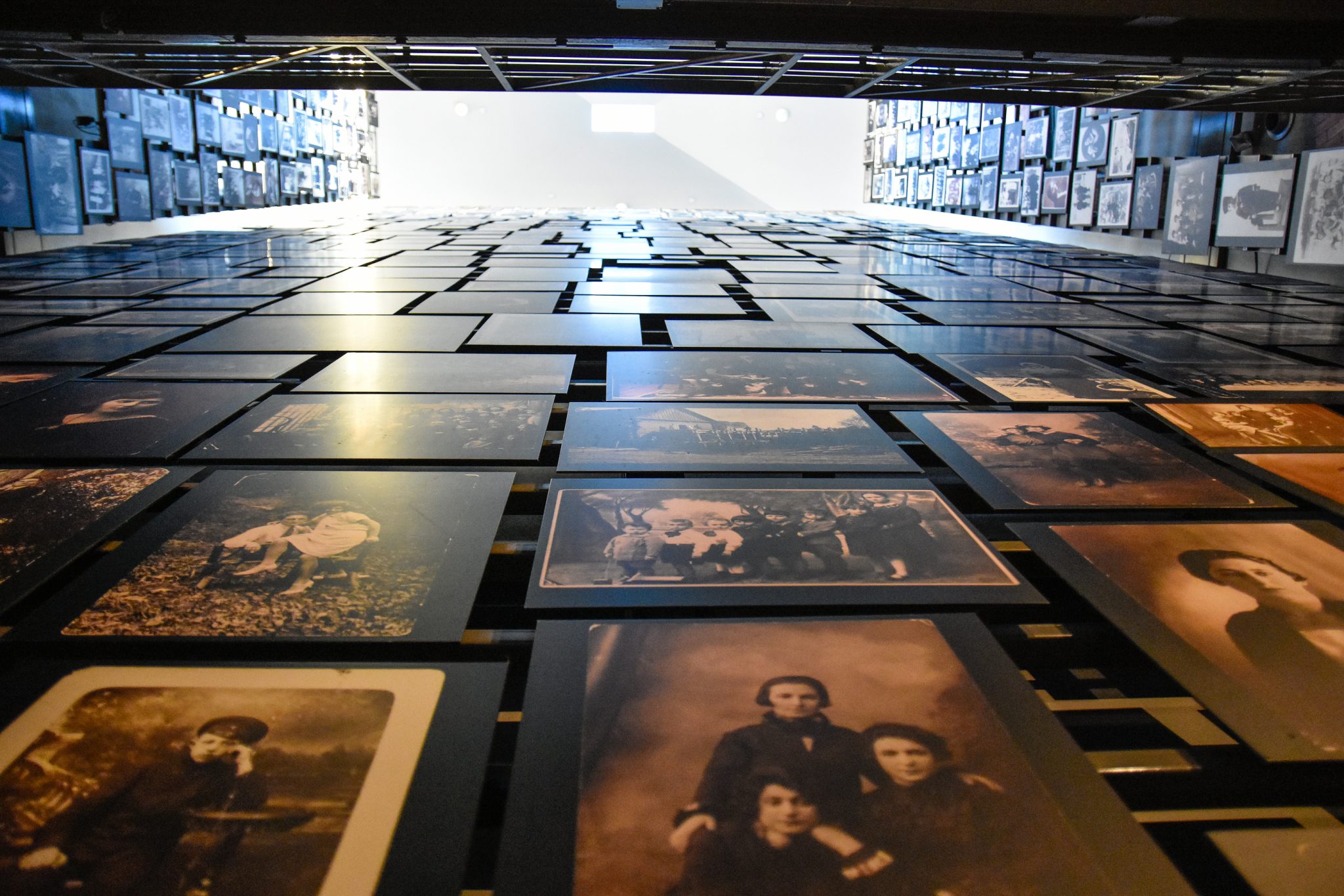 Washington DC, - Dec. 19: Internal view of the Holocaust Memorial Museum. Real pictures of the deported Jews, Nazi propaganda, territory of conquest. Shot at December 19, 2015 in Washington DC, USA.