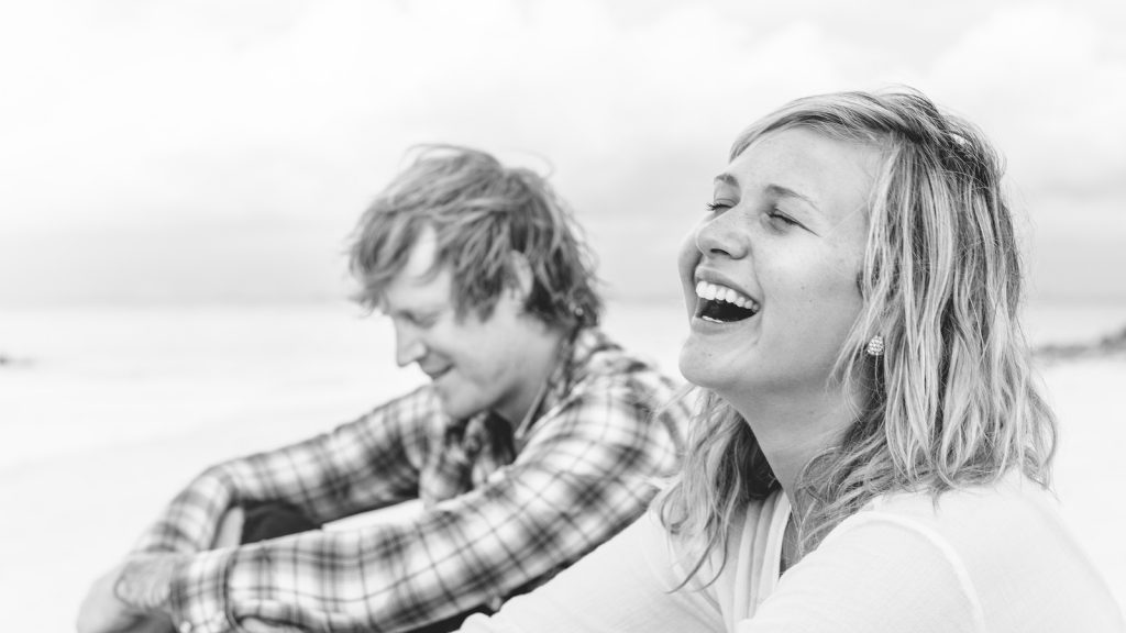 Couple Beach Cheerful Summer Vacation Tropical Concept