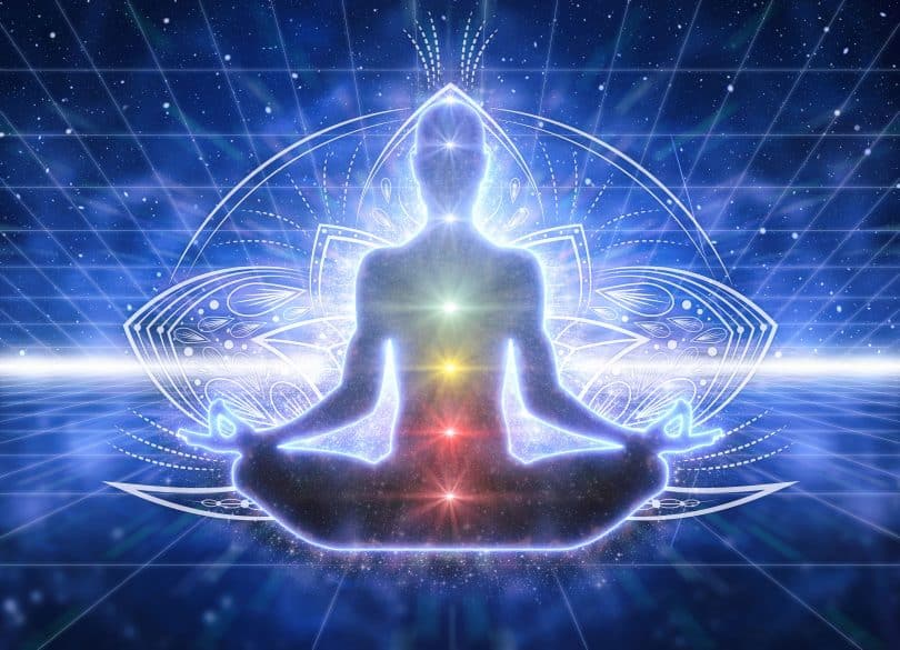 Representação de pessoa em prática meditativa.