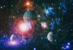 Nébula, estrelas e planetas em uma imagem fornecida pela NASA.