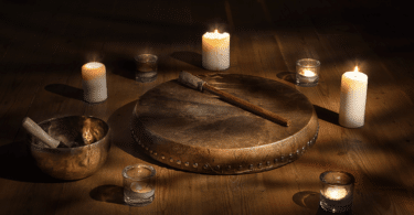 velas e outros acessórios para rituais xamanicos