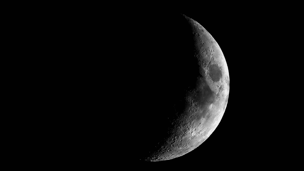 Fotografia da Lua Crescente