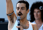 Rami Malek interpretando Freddie Mercury.