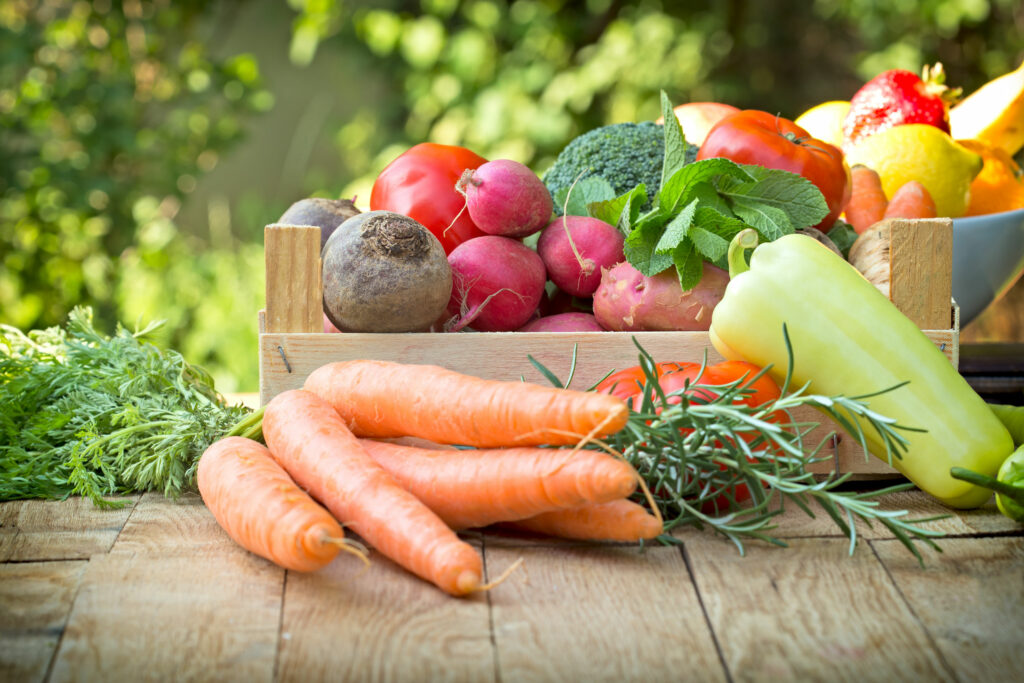 alimentos frescos e naturais