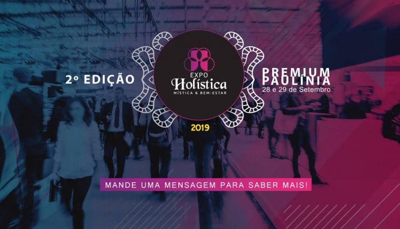 Banner com informações do evento Expo Holística