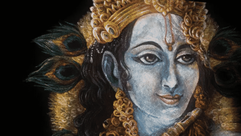 Ilustração do Deus Krishna