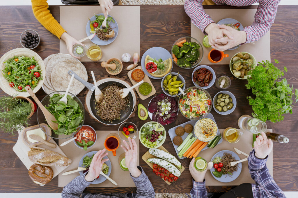 mesa de almoço