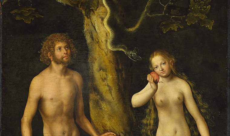 Adão e Eva de Lucas Cranach, o Velho