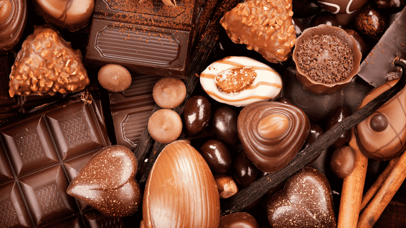 Foto de vários tipos de chocolate