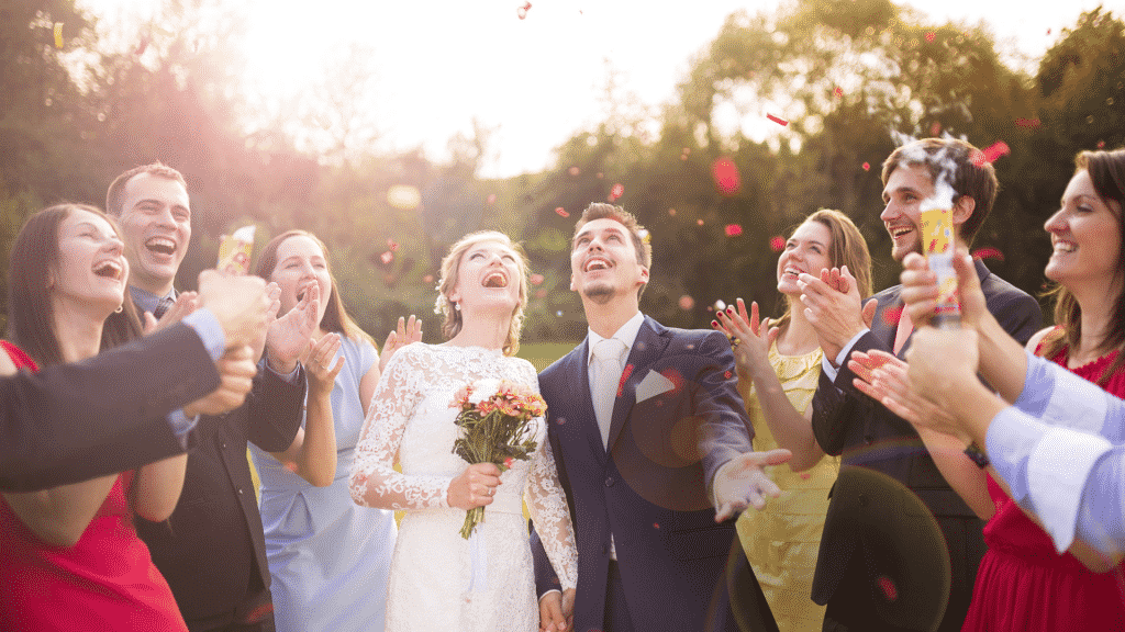 Foto de uma festa de casamento