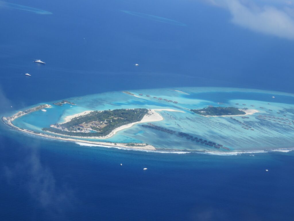 Linda imagem do oceano índico, em especial, as Ilhas Maldivas.
