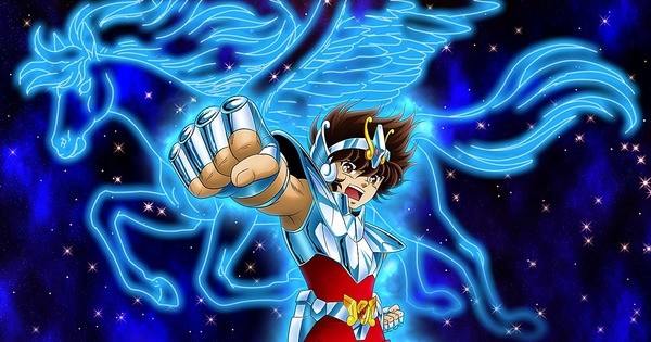 Imagem do super-herói Seiya de Pégaso, da série Cavaleiros do Zodíaco