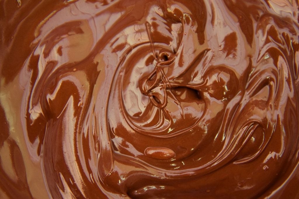 Imagem do chocolate derretido.