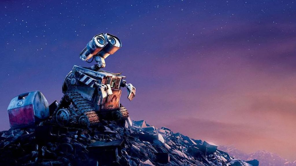 Wall-E olhando para o céu