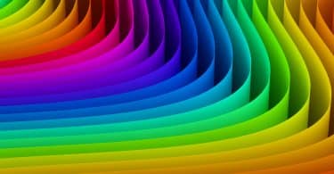 Tiras em formato de onda com cores do arco-íris