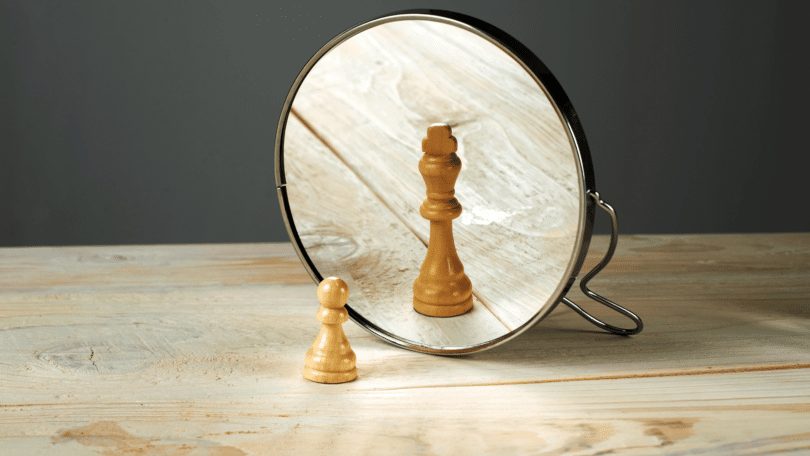 Representação de ego com peças de xadrez