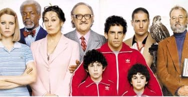 Elenco do filme Os Excêntricos Tenenbaums um ao lado do outro