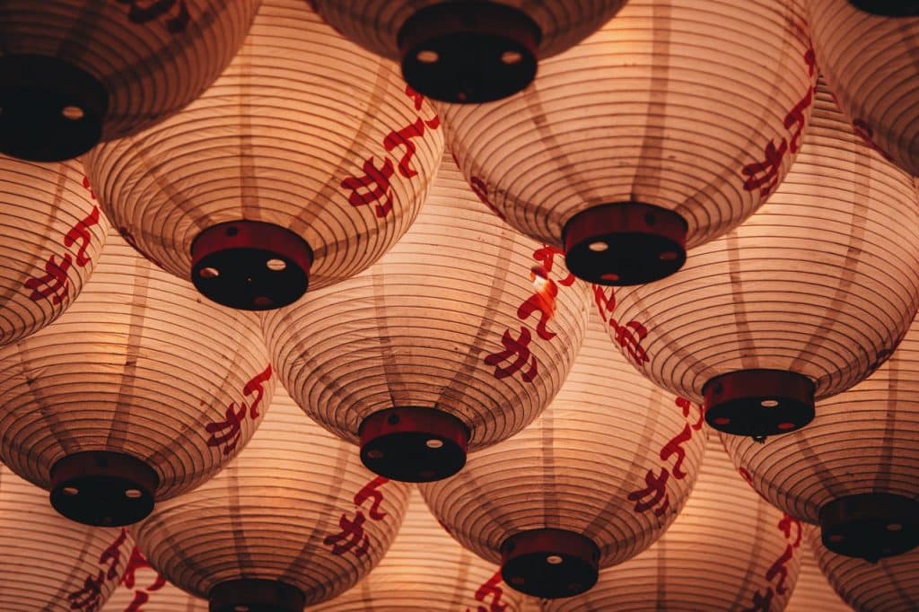 Lâmpadas chinesas.