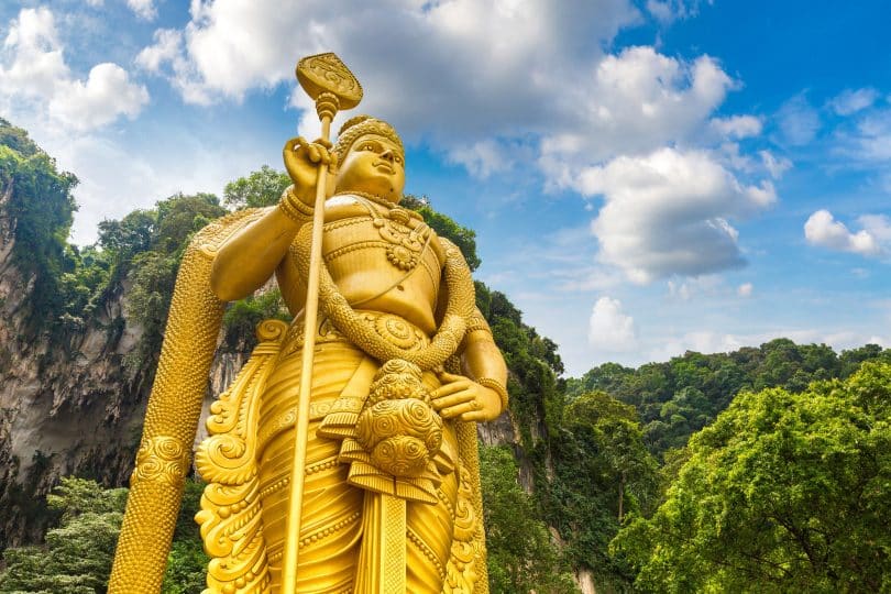 Escultura de Deus Murugan.
