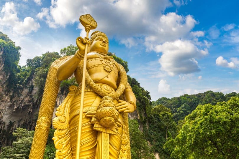 Escultura de Deus Murugan.