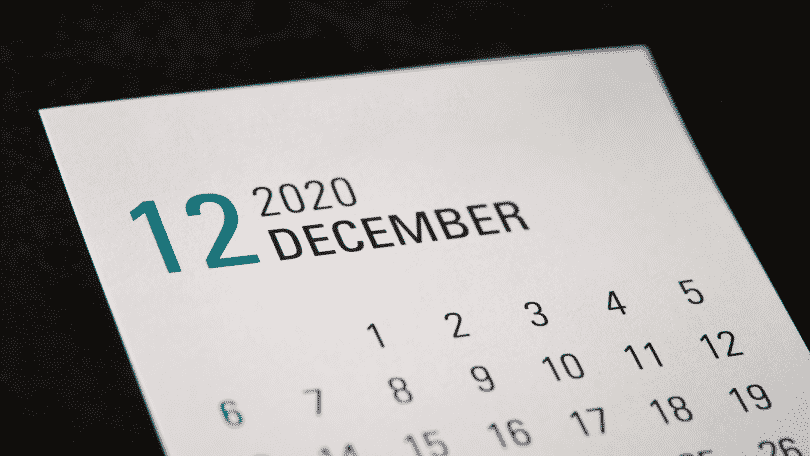 Calendário de Dezembro de 2020