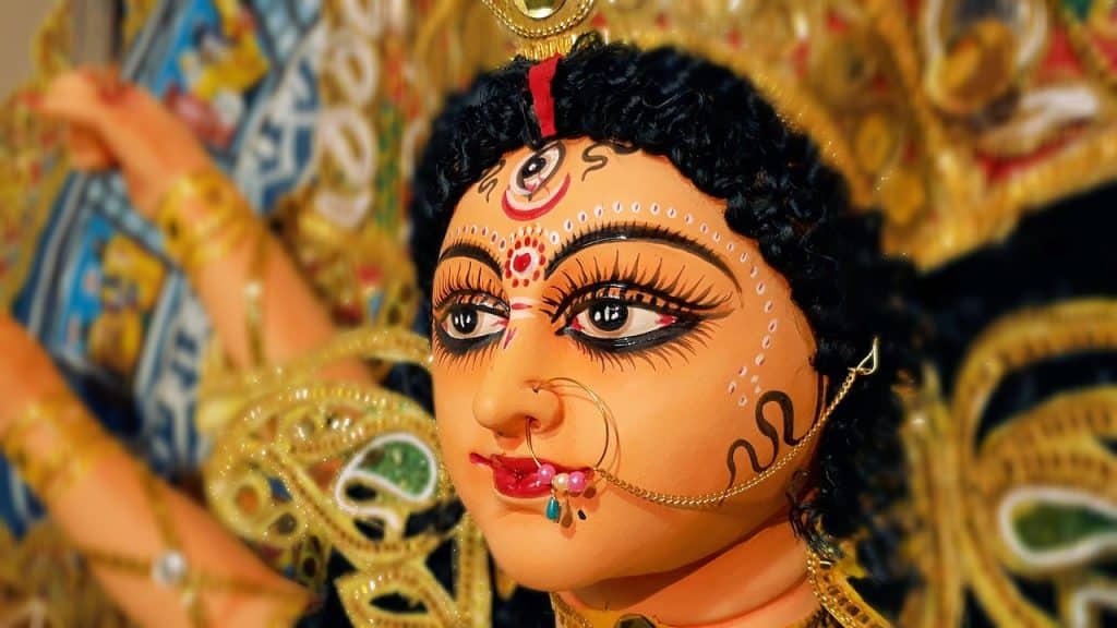 Escultura de Deus Durga.