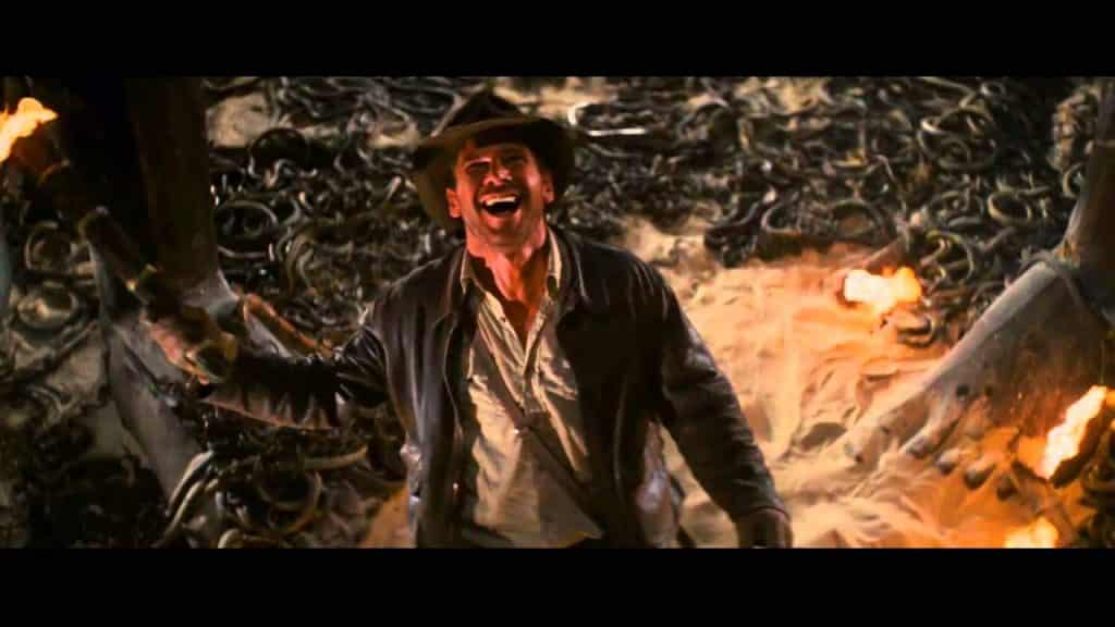 Cena do filme Indiana Jones e os Caçadores da Arca Perdida.