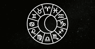 Ilustração de um círculo com o zodíaco