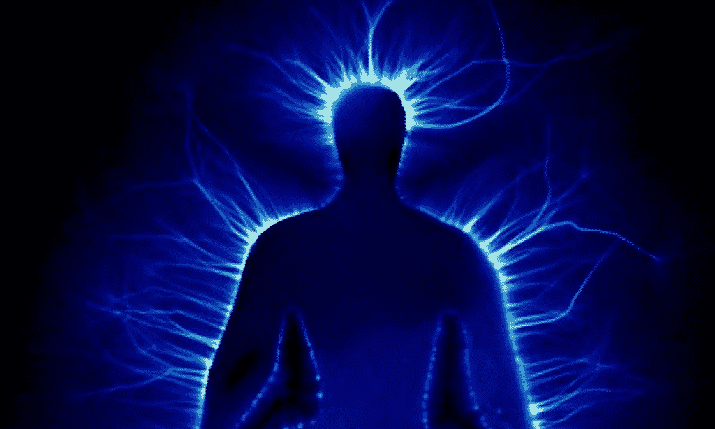 Kirlian na posição de lótus.