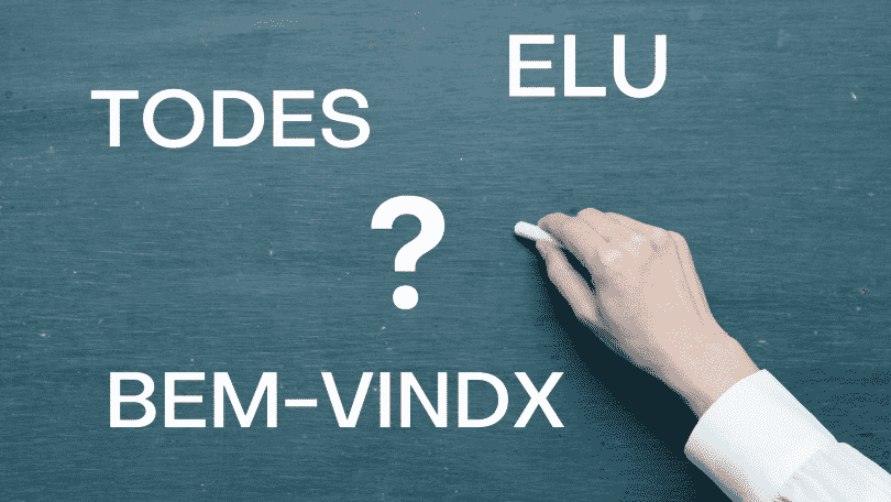 Uma mão com um giz escrevendo em uma lousa. Na lousa, um ponto de interrogação ao centro; à esquerda, "todes" e "bem-vindx" grafados. À direita "elu" grafado.