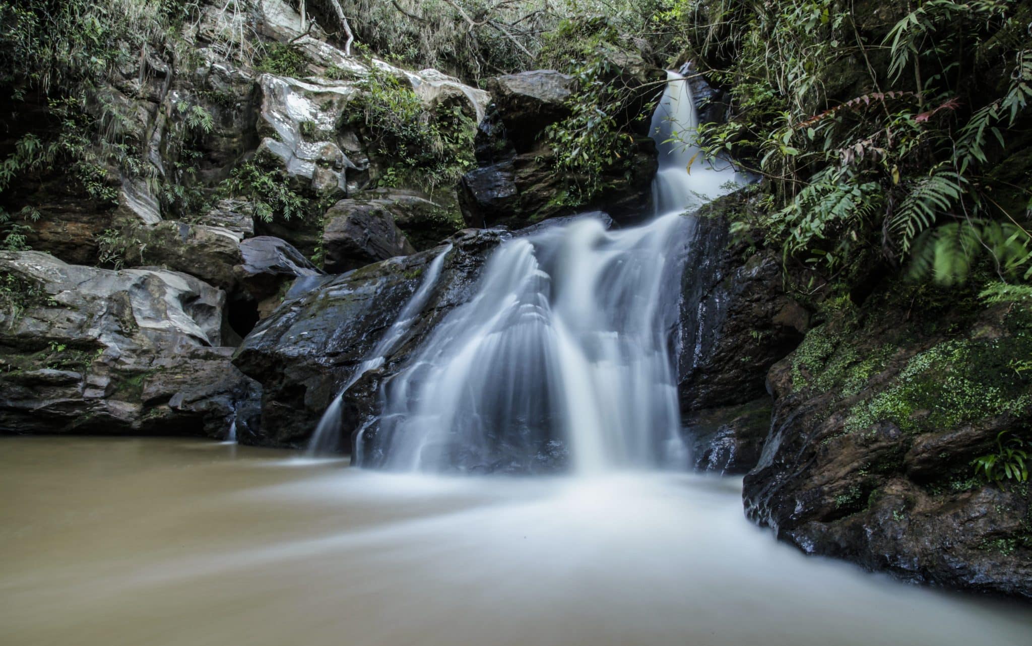 A cachoeira Eubiose, localizada em São Thomé das Letras.