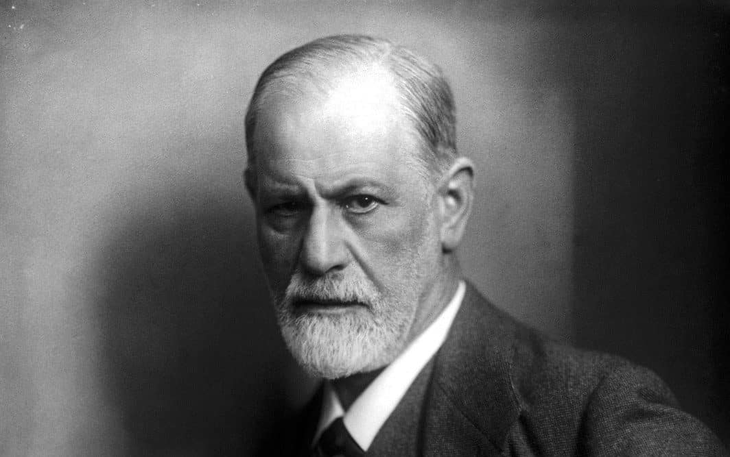 Uma foto de Sigmund Freud.
