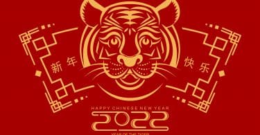 Uma ilustração do ano novo chinês 2022 - do tigre.