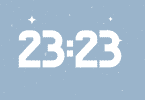 Números 23:23 escritos em um fundo azul-claro.