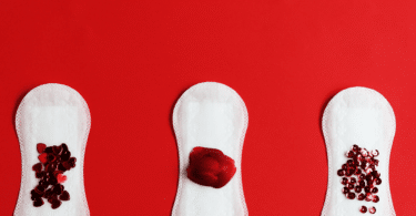 Representação de menstruação com vários absorventes