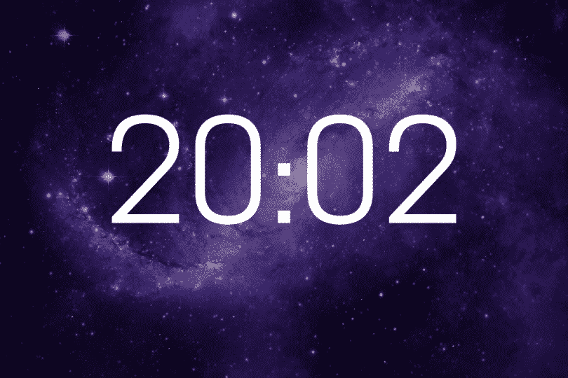 As horas 20:02.