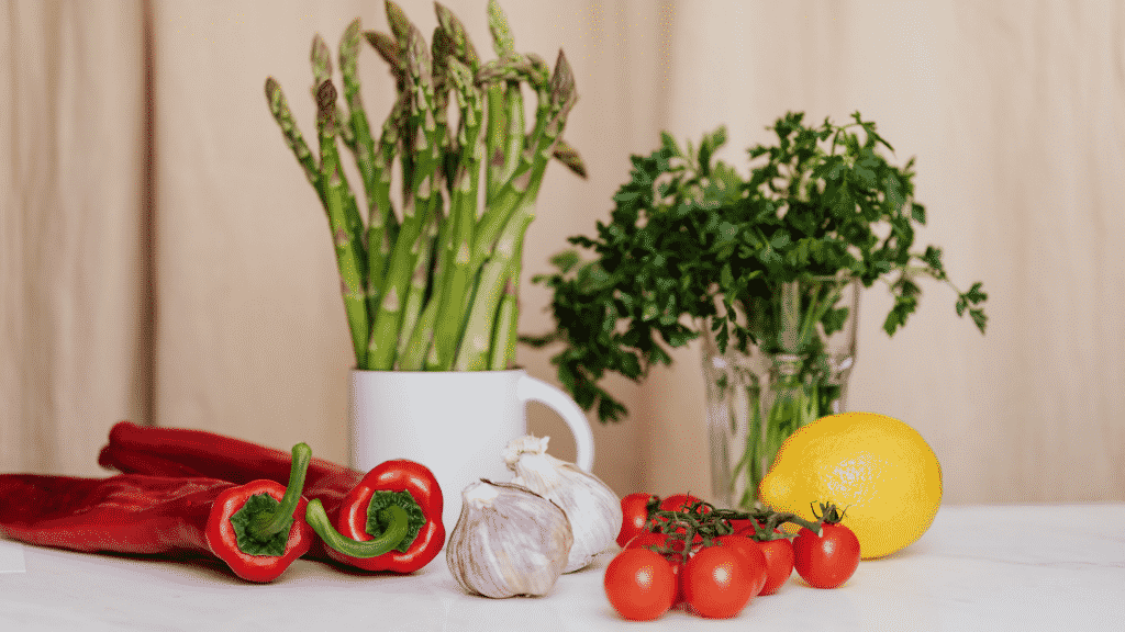 Legumes e verduras.